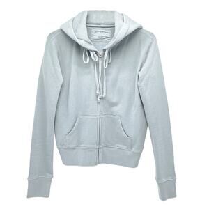 NILI LOTAN Callie Zip Up Hoodie in Slate Blue XS